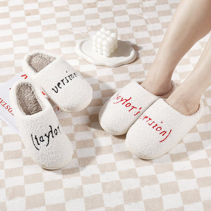 Taylor Swift Slippers, Taylor Version Slippers, Indoor Footwear, Cozy Slippers, Women Slides, Fluffy Slippers, Soft And Comfortable, Taylor The Eras Tour Slippers