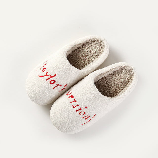 Taylor Swift Slippers, Taylor Version Slippers, Indoor Footwear, Cozy Slippers, Women Slides, Fluffy Slippers, Soft And Comfortable, Taylor The Eras Tour Slippers