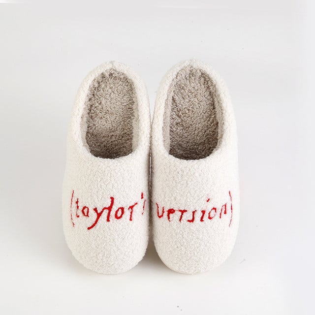 Taylor Swift Slippers, Taylor Version Slippers, Indoor Footwear, Cozy Slippers, Women Slides, Fluffy Slippers, Soft And Comfortable, Taylor The Eras Tour Slippers