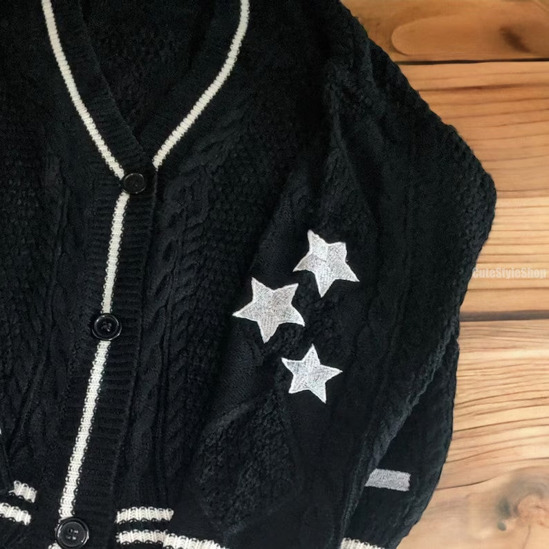 Reputation Cardigan. Black Snake Cardigan